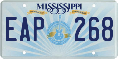 MS license plate EAP268