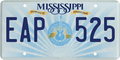 MS license plate EAP525