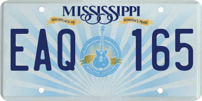 MS license plate EAQ165