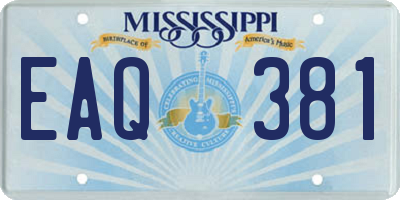 MS license plate EAQ381