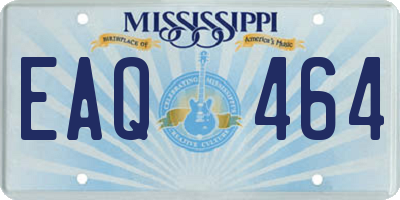 MS license plate EAQ464