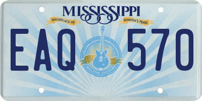 MS license plate EAQ570