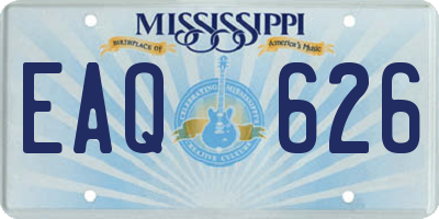 MS license plate EAQ626