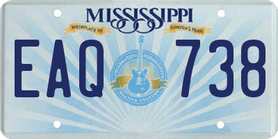 MS license plate EAQ738