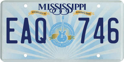 MS license plate EAQ746