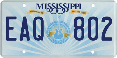 MS license plate EAQ802