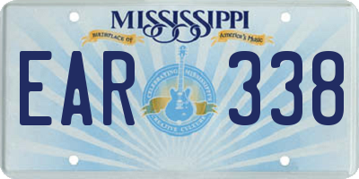 MS license plate EAR338