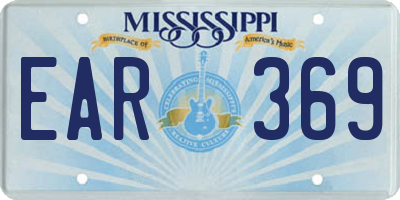 MS license plate EAR369