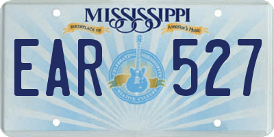 MS license plate EAR527