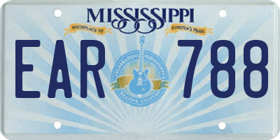 MS license plate EAR788