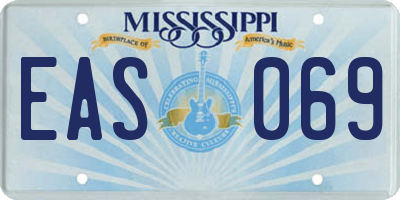 MS license plate EAS069