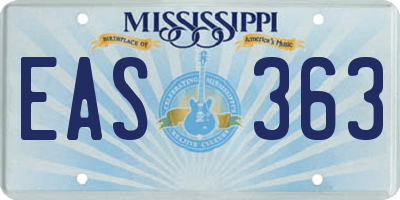 MS license plate EAS363