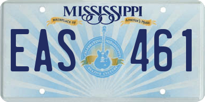 MS license plate EAS461