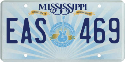 MS license plate EAS469