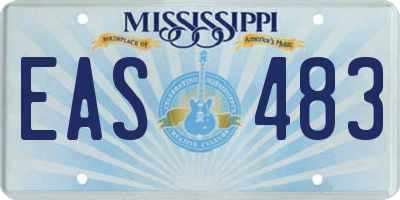 MS license plate EAS483