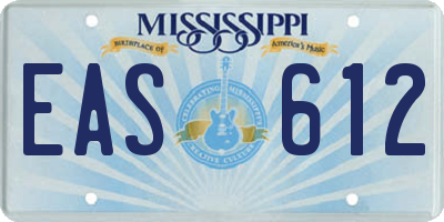 MS license plate EAS612
