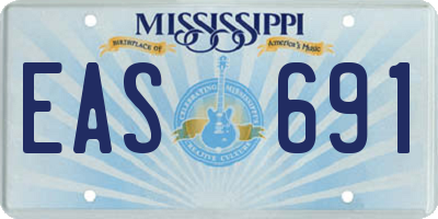 MS license plate EAS691