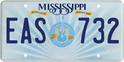 MS license plate EAS732