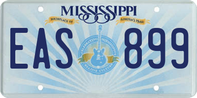 MS license plate EAS899