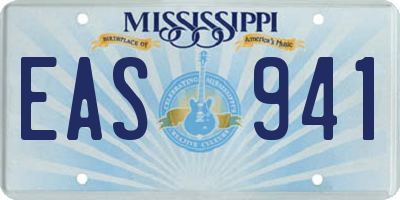 MS license plate EAS941