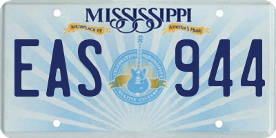 MS license plate EAS944