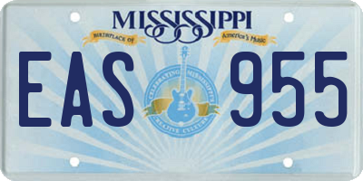 MS license plate EAS955