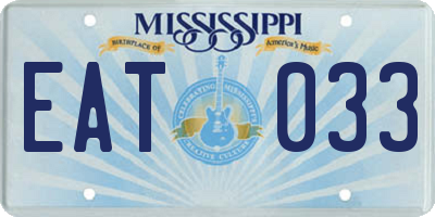 MS license plate EAT033