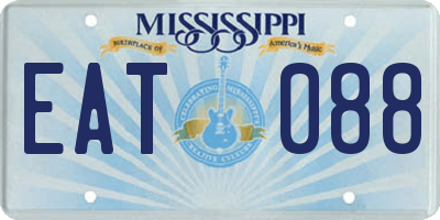 MS license plate EAT088