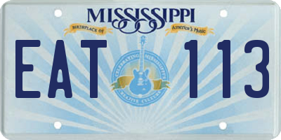 MS license plate EAT113