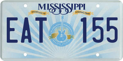 MS license plate EAT155
