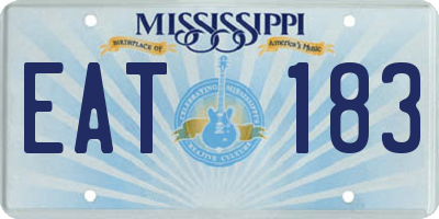 MS license plate EAT183