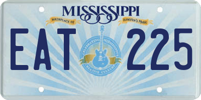 MS license plate EAT225