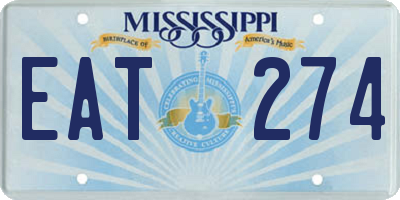 MS license plate EAT274