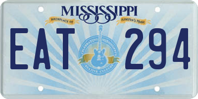 MS license plate EAT294