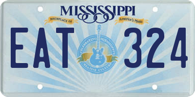 MS license plate EAT324