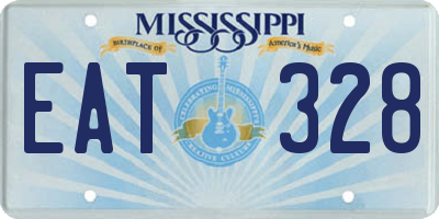 MS license plate EAT328