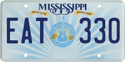 MS license plate EAT330