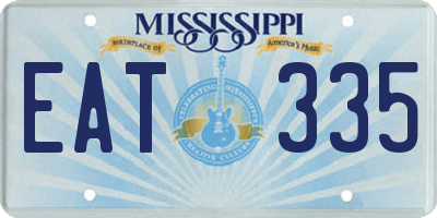 MS license plate EAT335