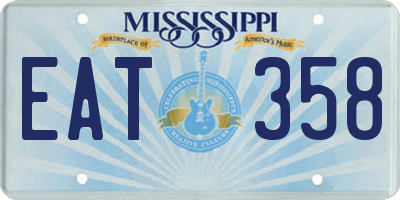 MS license plate EAT358