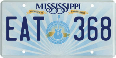 MS license plate EAT368