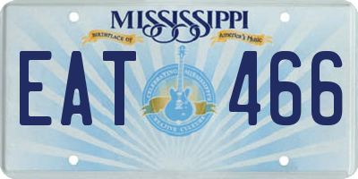 MS license plate EAT466