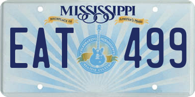 MS license plate EAT499