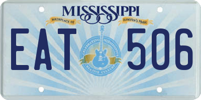 MS license plate EAT506