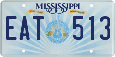 MS license plate EAT513