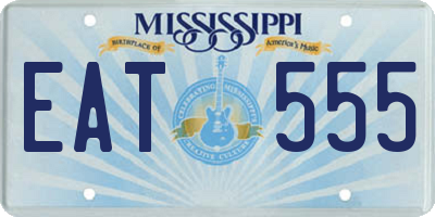 MS license plate EAT555