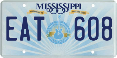 MS license plate EAT608