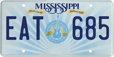 MS license plate EAT685