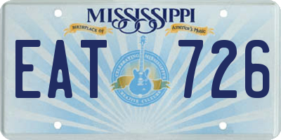 MS license plate EAT726