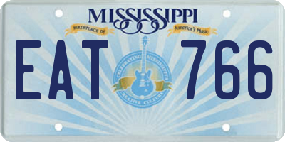 MS license plate EAT766