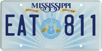 MS license plate EAT811